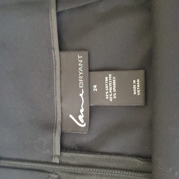 Lane Bryant Skirt Asymmetrical Pencil Black Split Plus Size 24 - Picture 5 of 7